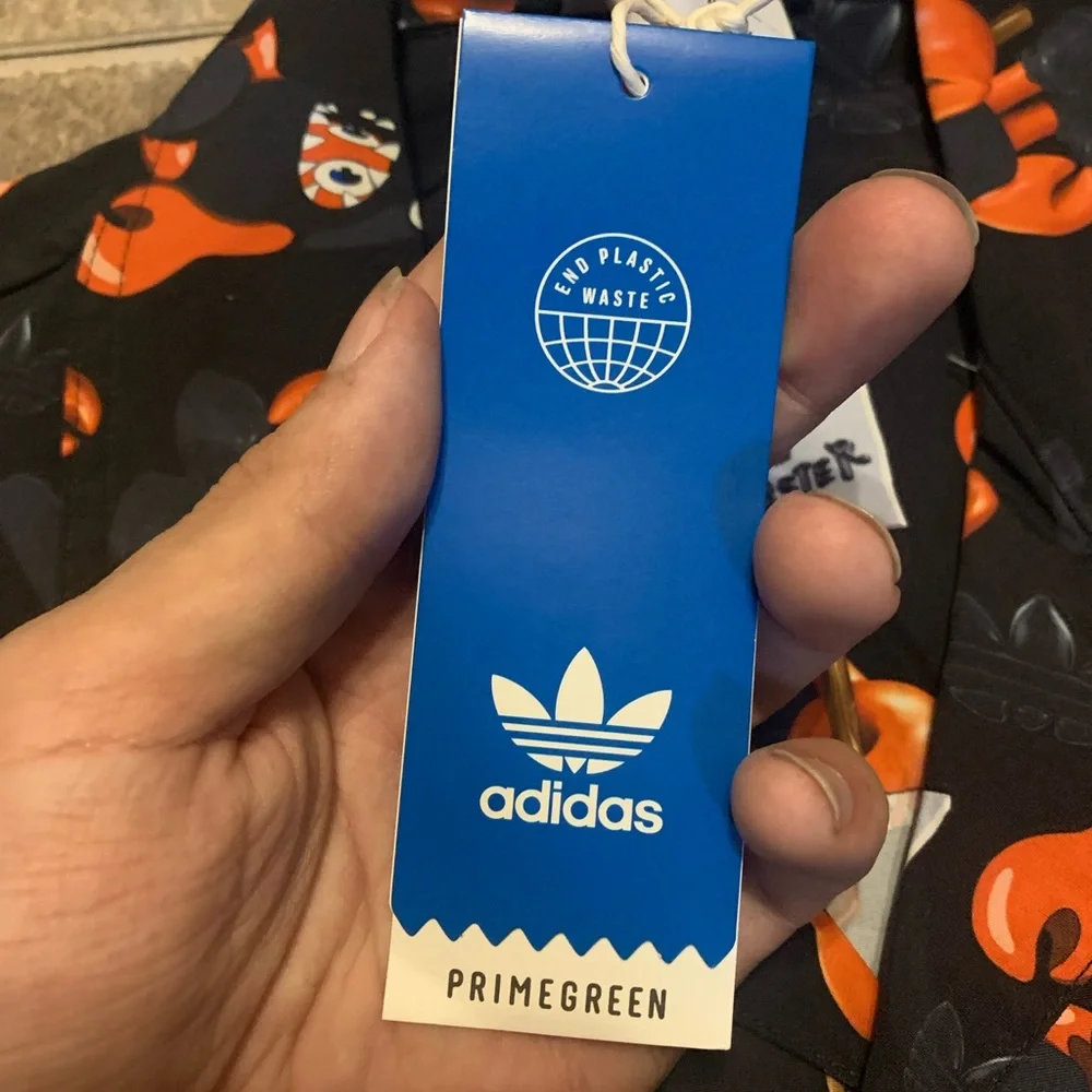 NWT Adidas Philip Colbert Save The Lobster Button Down Shirt Artist Series Small - Picture 5 of 7